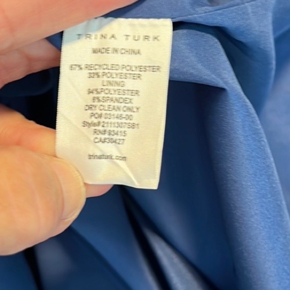 NWT, Trina Turk,Gull Dress,Stunning Asymmetrical Dress Embellished Fringe,Size S - Picture 10 of 13